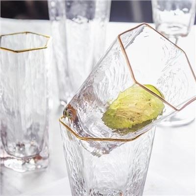 Gold Edged Hexagonal Water Cup (MAX)
